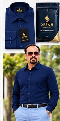 Navy blue shirt style